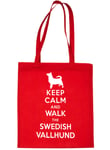 Keep Calm And Walk The Swedish Valhund Dog Bag For Life Shopping Tote Bag