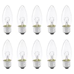 10 X Ampoule Bougie 25W E27 Claire Ampoule 25 Watt Ampoules Bougies Ampoules