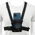 Mobile Phone Chest Mount Harness Strap Holder for iPhone Samsung Gopro 10 11