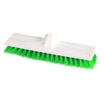 La Briantina Balai de sol professionnel Basic avec fibres rigides, Moplen et PVC, 24 x 7,5 x 7 cm, couleur poils verts