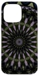 iPhone 14 Pro Max Fantasy Floral Circle Pattern Lilac Green Dark Blue Case