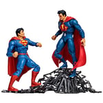 McFarlane Toys, DC Universe Superman vs Superman of Earth-3 with Atomica, 7-inch Action Figure with 22 Moving Parts, 2pk, Multicolour Figure - Ages 12+