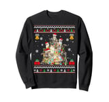 Cat Xmas Decoration Santa Cat Ugly Christmas Tree Sweatshirt