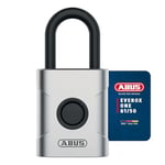 ABUS Cadenas intelligent Everox One - Ouverture sans clé sur simple pression d'un bouton - Smart Lock résistant aux intempéries - Pour abri de jardin, portail de jardin, casier, boîte à outils, etc. -