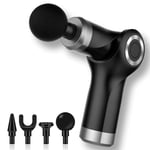 LYWIR Percussion Massager Hand Held Body Deep Muscle Massager Portable Hammer Massager,with 6 Heads And Adjustable Speeds,for Workout Recovery Pain Relief,Black