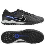 Nike Tiempo Legend 10 Pro TF Shadow - Sort/Krom/Blå - Turf (TF), størrelse 41