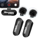 SYNCO Microphone cravate sans fil pour iPhone, micro cravate professionnel P2XL à clipser pour vlogging, Tiktok, enregistrement vidéo YouTube, meilleur microphone Lav externe pour iPhone 14/13/12/11/X