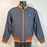 NIKE Varsity Bomber Jacket Full Zip Navy Red Orange Trim BNWT Men's Size Medium