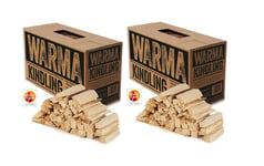 2 Boxes Warma Premium kindling Wood Sticks Kiln Dried BBQ Fire Stove Burner 3kg