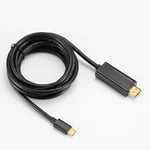 Câble USB-C vers HDMI mâle/mâle compatible avec appareils en USB-C 3.1 et alt DP  mode connecteurs or - 2m - noir  - Neuf