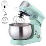 600W Stand Mixer, 6 Speed Food Mixer, Kitchen Electric Mixer Whisk, 3.5L with Dough Hook & Beater and Mixing Paddle, for Cake Batter Bread Desserts,Green