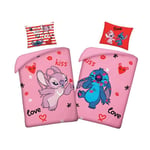 Stich Angel Love Set Bed Duvet Cover 140x200cm Cotton From Lilo Stich Disney