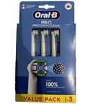 Oral-B PRO Precision Clean white brush heads. 3 pack. Adaptive X-shaped bristles