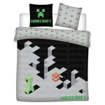 Aymax - Parure de lit réversible Minecraft - 240x220 cm