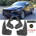 4 st svarta stänkskydd för Mazda Cx-30 Cx30 2024-2024 stänkskydd stänkskydd stänkskydd bilskydd hjul