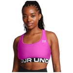 Under Armour Sports Bra Ladies Compression Support Mid Vest Crop Top HeatGear