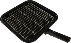 Small Oven Grill Pan Detachable Handle Cooker Tray Metal Rack 285mm X 275mm