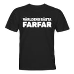 Världens Bästa Farfar - T-SHIRT - UNISEX Svart - XL