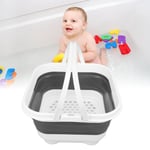 Foldable Bath Toy Organizer Quick Drain Drying Folding Baby Bath Toy Basket With