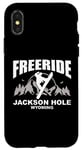 Coque pour iPhone X/XS Snowboard Freeride Jackson Hole Wyoming