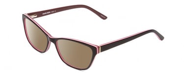 Marie Claire MC6223 Cat Eye Polarized Sunglasses Black Wine Red Pink White 54 mm