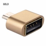 2 Pacs Otg Adapter Micro Usb Connector Converter Gold