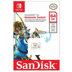 SanDisk 64GB Micro SDXC Card for Nintendo Switch Licensed SDSQXAT-064G-GNCZN