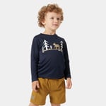 Helly Hansen Kids' HH Tech Graphic Long Sleeve Top Marinblå 116/6