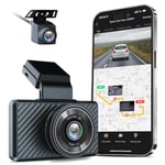 BOTSLAB G500H Car Dash Cam Front and Rear,150° Wide Angle, Color Night Vision, Premium Front 5MP FHD Rear 720P Dual Camera, 24h Motion Detection Parking Mode, Loop Recording, G-Sensor-Black