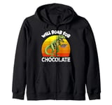 Funny Valentines Day T-Rex Dinosaur Box Of Chocolate Zip Hoodie