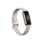 Smartwatch Fitbit Luxe Urtavla Guld 38mm Rem Silikon Fitness Tracker vit