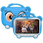 GOODTEL Tablette Android 10 7 Pouces pour Enfants 2 GB RAM+32 GB ROM（32GB TF, WiFi, Bluetooth, Battery 3600mAH, Education, Play Store, Contrôle Parental, Emplacement MicroSD avec étui EVA- Bleu Clair