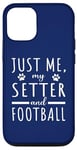 iPhone 12/12 Pro Me My Setter And Football Funny Dog Lover English Setter Mom Case