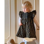 byTiMo thin cord shift dress – dark blossom - 3år