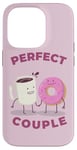 iPhone 14 Pro FUNNY COUPLE THE PERFECT COUPLE COFFEE AND DONUTS PERFECT Case