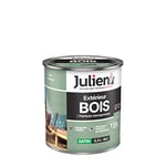 Julien Peinture Bois Microporeux Extérieur Satin - Portes, fenêtres, portails, mobilier de jardin - Vert Provence 0,5 L