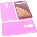 Bag for Wiko View Prime Phone Case Protection TPU Rubber Pink