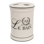 Biscottini Le Bain Porcelain Toothbrush Holder Tumbler L9xPR9xH12 – Bathroom Toothbrush Holder – Elegant Bathroom Toothbrush Holder