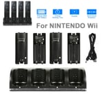 For Nintendo Wii Remote Controller Rechargeable Batteries & Charger Dock Station