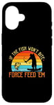 Coque pour iPhone 16 Bowfishing Force Feed Them, pêcheur, arc et flèche