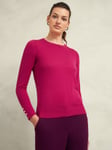 Hobbs Penny Merino Wool Jumper, Cranberry Pink