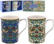 The Leonardo Collection Set of 2 Mugs Boxed - William Morris Strawberry Thief