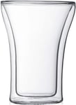 Bodum ASSAM Coffee Glass Set Double-Walled, Dishwasher Safe, 0.25 L/8 oz - Pack