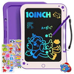 TEKFUN Tablette Dessin Enfant Jouets Enfant, 10 Pouces Ardoise Magique, 3 4 5 6 7 Ans Garçon Fille,Tablette d'écriture LCD, éducatifs Jouet Cadeaux d'anniversaire de Noël pour Enfants (Violet)