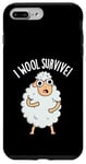 Coque pour iPhone 7 Plus/8 Plus I Wool Survive est un jeu de mots amusant en forme de mouton