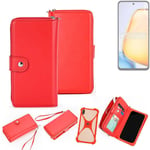 2in1 cover wallet + bumper for Vivo Y58 5G Phone protective Case red