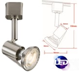 Knightsbridge LED GU10 Track Cool White Zinc Alloy Single Circuit Mains Light