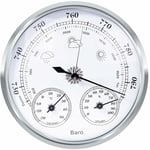 Memkey - tation météo analogique - Station météo analogique pour l'intérieur et l'extérieur - Composé d'un baromètre, d'un thermomètre et d'un