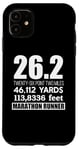 Coque pour iPhone 11 26,2 MILES 46,112 YARDS 313,886 PIEDS MARATHON COURNER Meme