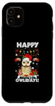 iPhone 11 Retro Baby Owl Happy Owlidays Family Kids Christmas Holiday Case